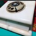 Telefon vintage francez, anii 1950, din marmura, greutate 4Kg