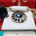Telefon vintage francez, anii 1950, din marmura, greutate 4Kg